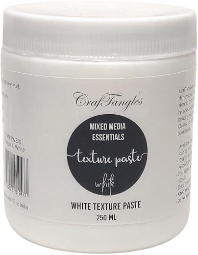 CrafTangles Texture Acrylic Paste - White (250 ml), For Art and Craft, Non Toxic, Made in India, Artist Grade, Add Texture...