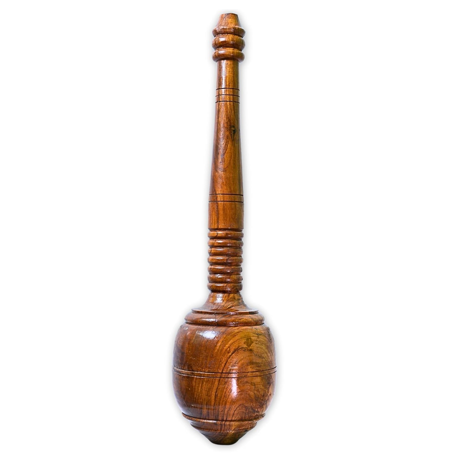 Hanuman Gada 3 Kg for Men & Women | Handcrafted Wooden Mugdar Clubbell | Traditional Karla Kattai for Functional Fitness, Full Body Strength & Home Gym Training Set of 1-picture-11