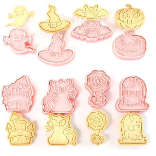 CEJAS 8 Pezzi Tagliabiscotti Halloween,Stampi Biscotti Halloween,Formine Halloween Per Biscotti,Taglia Biscotti Halloween,Stampi Per Biscotti Halloween,Formine Biscotti Halloween