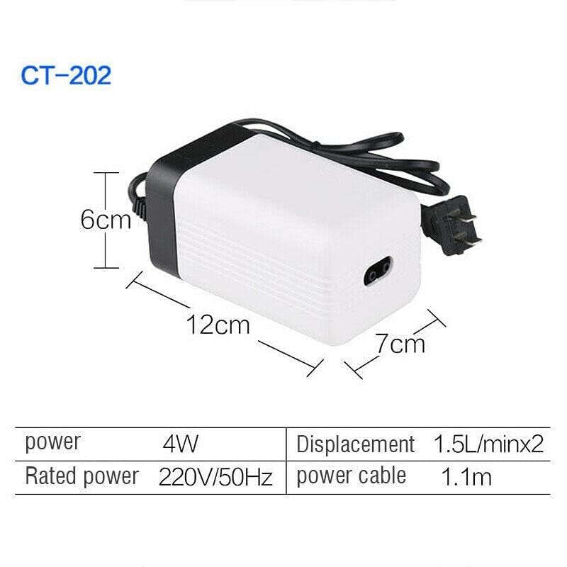 Image of VAYINATO CT-202 Two Way Air Volume Adjustable Aquarium Oxygen Air Pump | Low Noise Operation (Pump Only) by Petzlifeworld