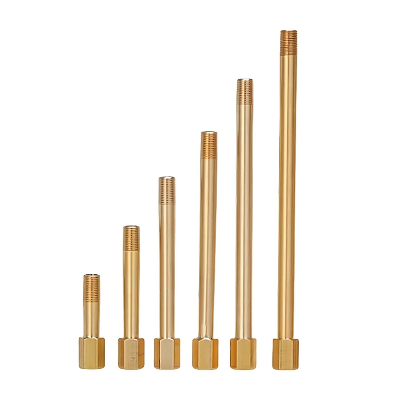 IDGTTLDF 1pc Brass M8x1.25 Female-M8x1.25 Male Long 100mm Hexagonal Extend Joint Copper Fittings IDGTTLDF