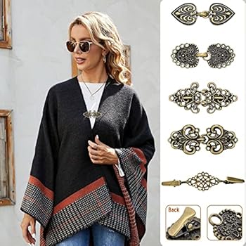 Lnngub 3 stuks Cardigan Clips, 3 stijlen sjaalgespen van zinklegering Vintage pullover clips Jurkclips Bloesenclips Broches voor kleding Zilveren strikketruppels voor dames en meisjes