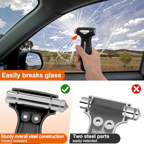 Image of Window Breaker, 3-in-1 Emergency Escape Tool with Car Safety Hammer and Seat Belt Cutter, Safety Emergency Car Escape Tool, Road Trip Essential and Must Haves