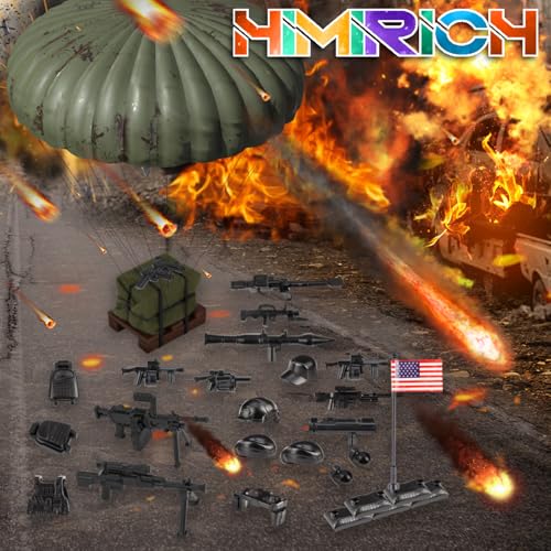 HIMIRICH Military Weapon Pack Kit Toys, 83 PCS U.S. Special Forces Weapons Guns Toys,Kids Gun Weapon Building Block Toys Compatible with Major Brands
