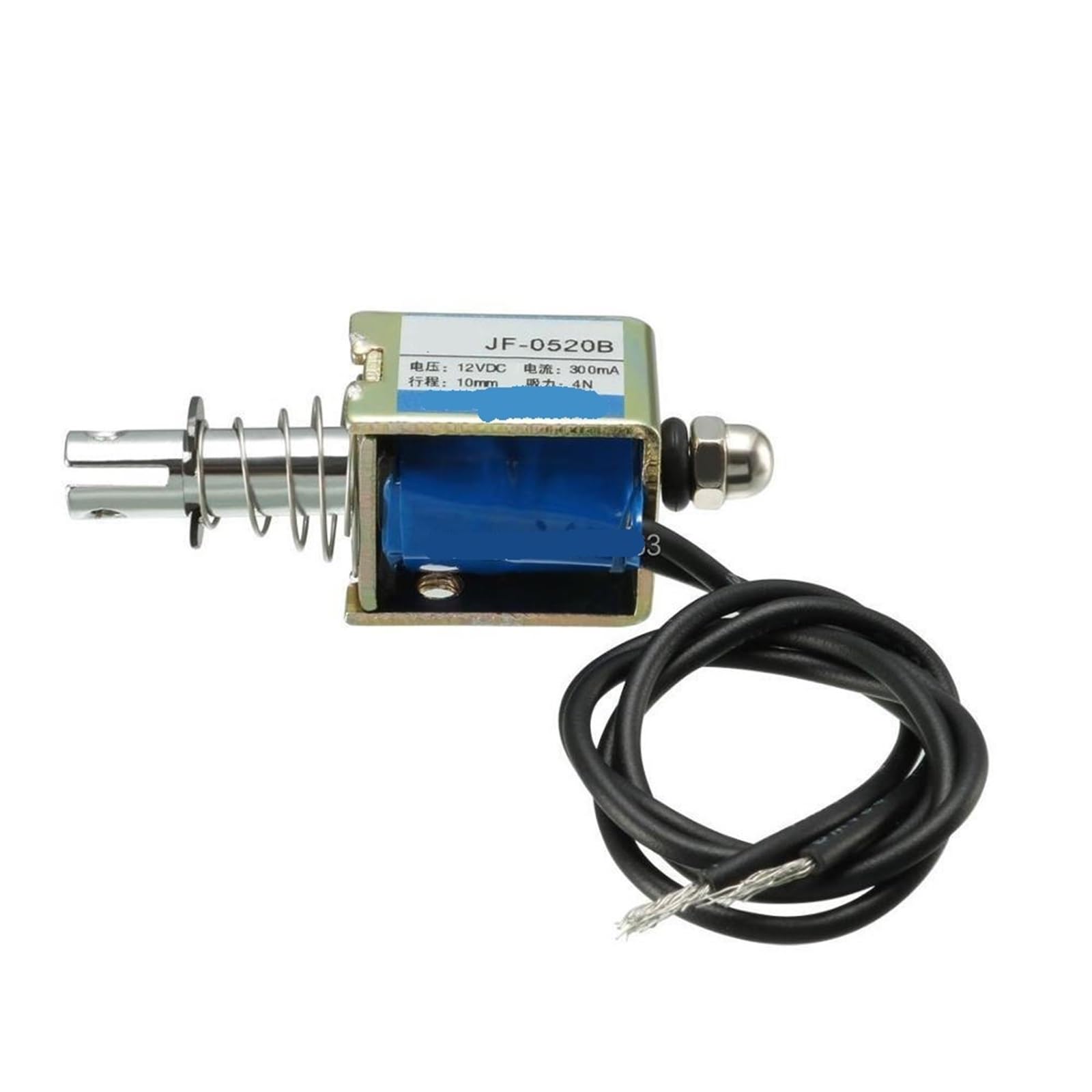 Électroaimant solénoïde 12V 4N JF-0520B actionneur linéaire traction poussée course 10mm