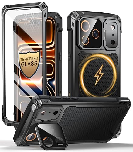 Beeasy für iPhone 17 Hülle mit Kameraschutz & Ständer & Integrierter Panzerglas