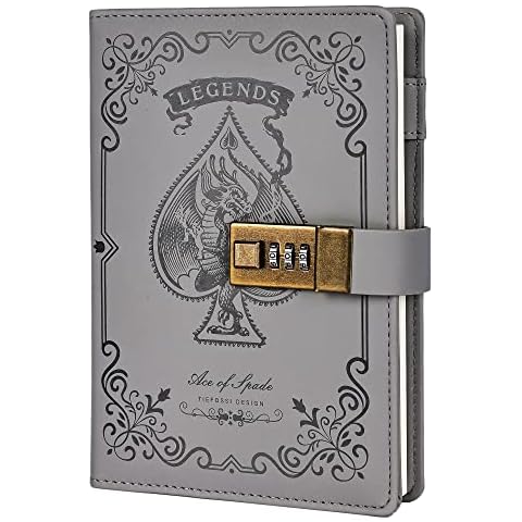 Cuaderno de cuero con cerradura de combinación Cover