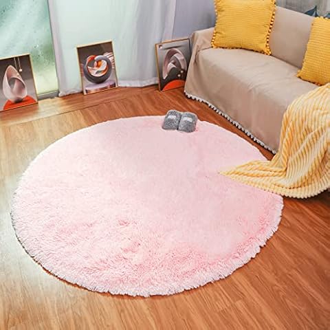 HEXIN Luxury Velvet Shag Area Rug Modern Indoor Plush Fluffy Rugs Extra Soft and Comfy Carpet Anti-Skid Yoga Mat Bedroom Floor Sofa Living Room Shaggy Bedside Rugs Cover