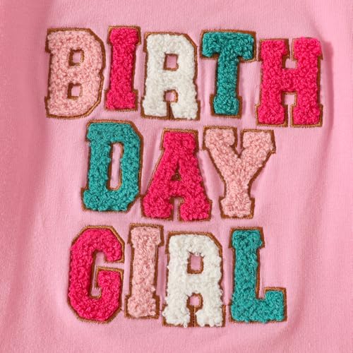 Birthday Girl Print Embroidery Tshirts Tops Little Princess Birthday Outfit Clothes Kids Summer Tees Shirt4