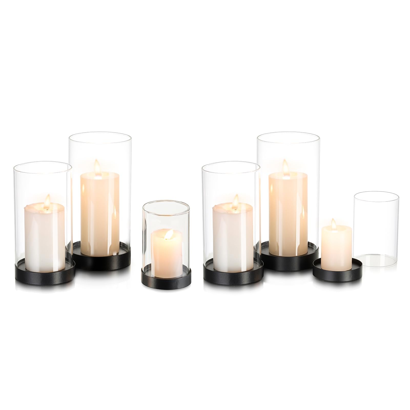 4x Porte-bougie En Verre Photophore pour La Fête de Mariage