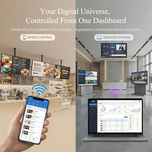 Image of 32-Inch Wall Mount Digital Signage, 10-Point Touch FHD Commercial Display
