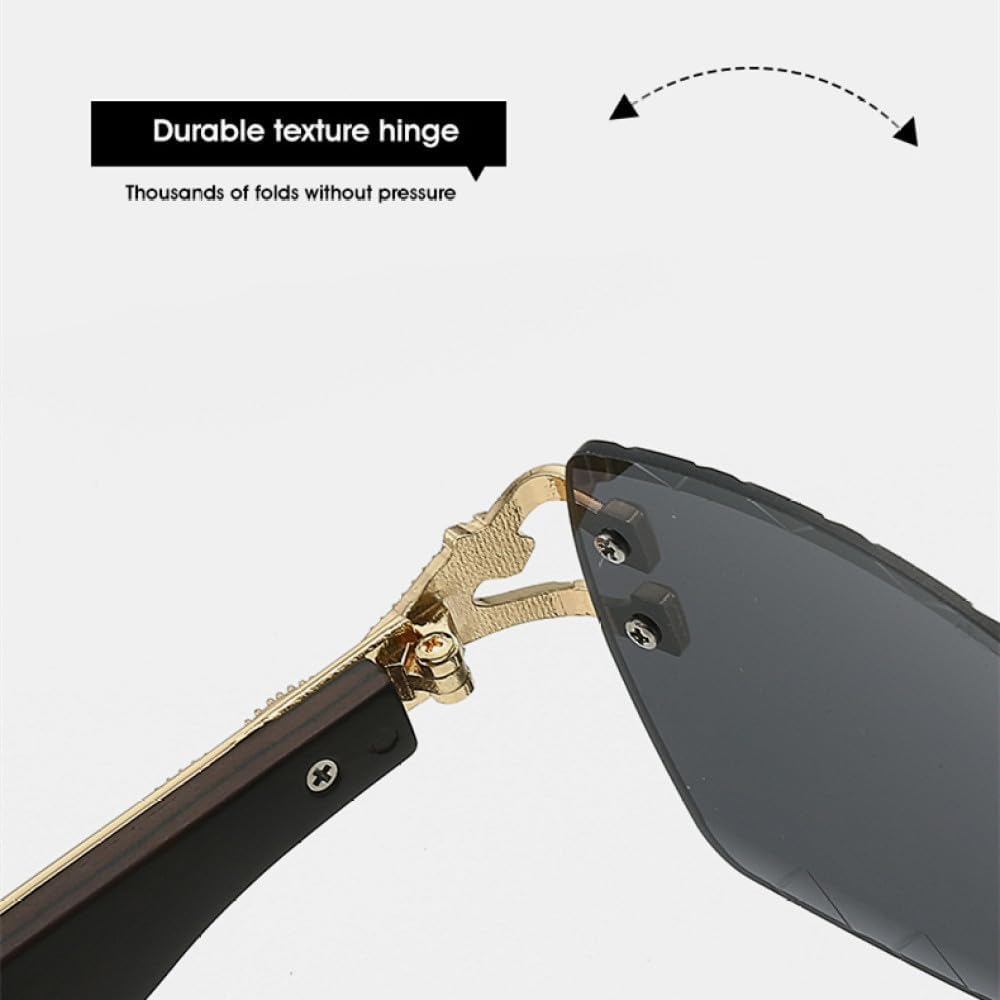 MUTYNE Fashion Rectangle Sunglasses Women Men Luxury Gradients Lens Golden Decoration Frame Sun Glasses UV400