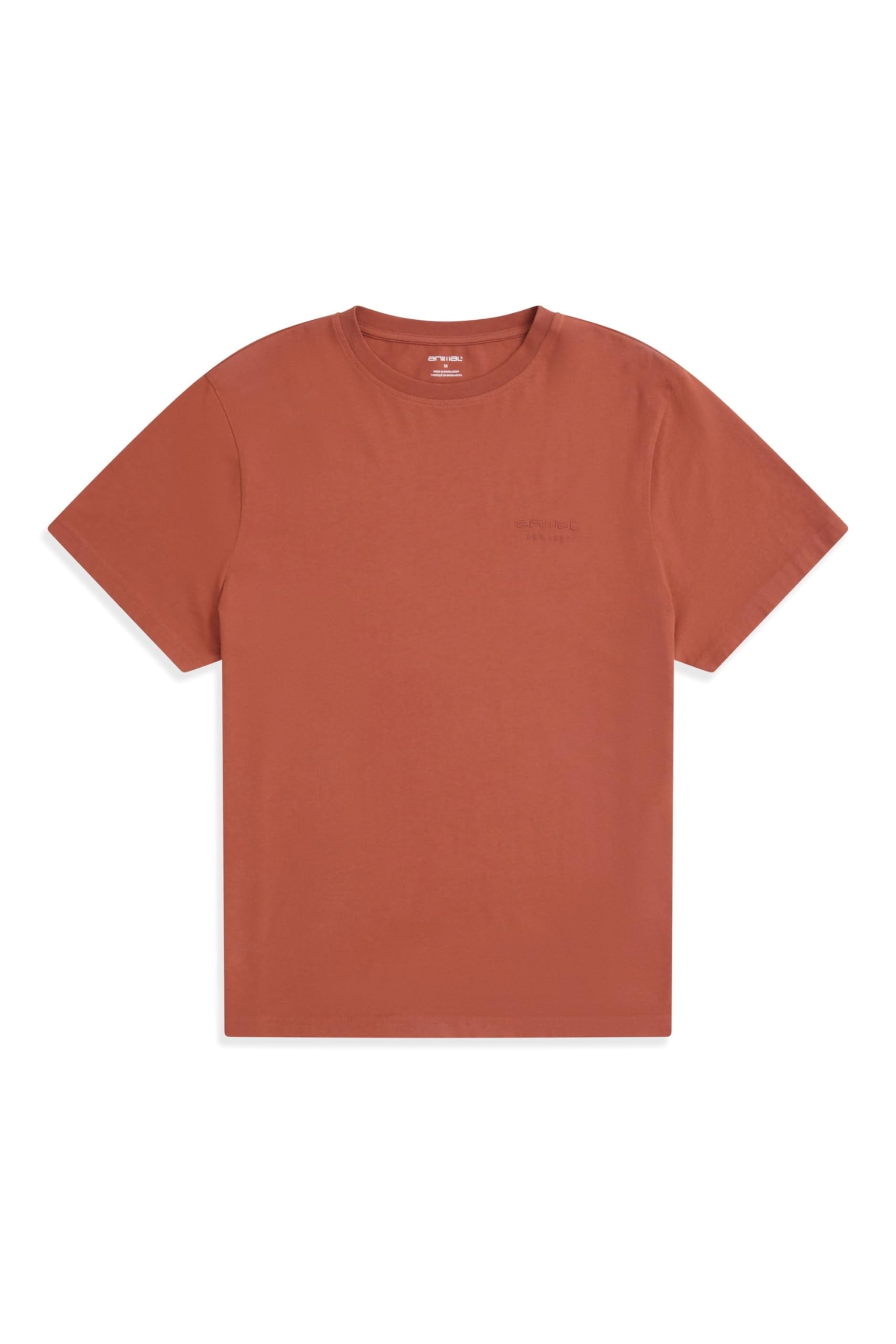 Animal Men's Rust Icon Plain Cotton T-Shirt - Lightweight Relaxed Fit Everyday Use Top - Spring Summer Walking, Hiking, Outdoors & Trekking Xxl