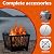 OutVue 20 inch Fire Pits for Outside with Grill & Storage Bag,Portable Fire Pit,Wood Burning Fire Pit with Poker & Spark Screen, Firepit for Outdoor, Patio, Yard, Garden, Camping
