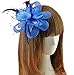 Coolr Fascinator Hair Clip Cocktail Headwear Flower Bridal Headpieces (Blue )
