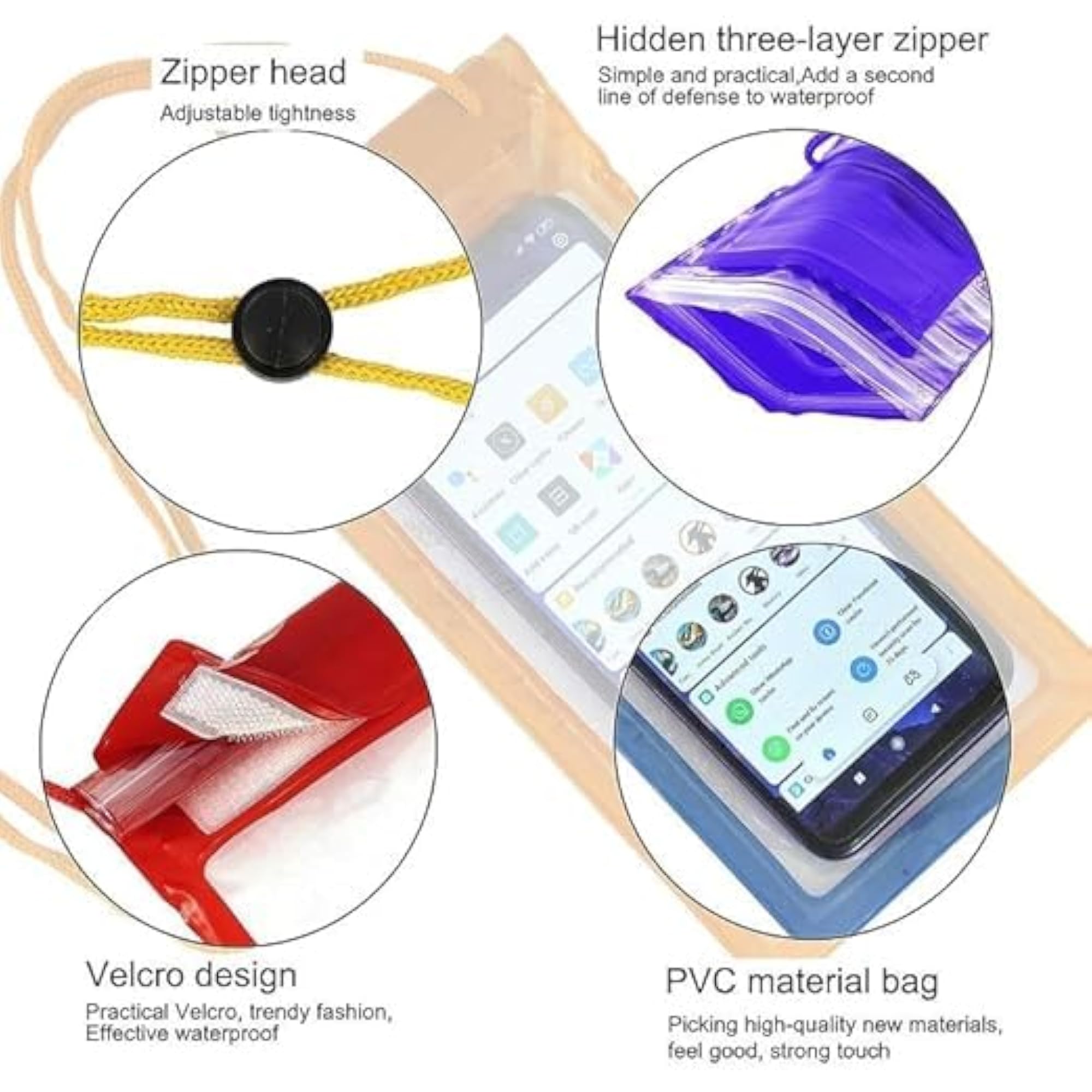 5-Pack Universal Waterproof Pouch Cellphone Dry Cover