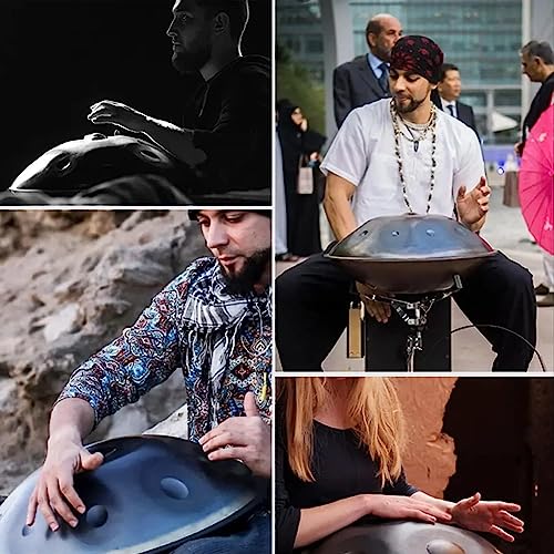 Handpan Drum de Acero 9 Notas en Re menor 432 Hz con Soporte miniatura 7