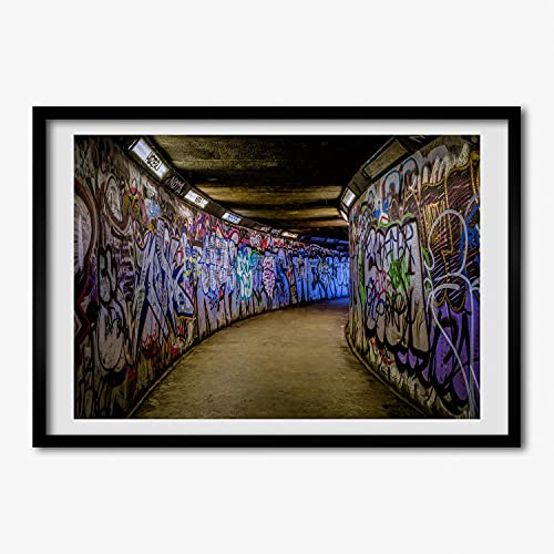 Cadre MDF 70x50 cm Tulup Tableau Graffiti Dans Le Metro