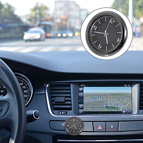 BESPORTBLE Relógio Do Painel Do Carro Preto Minúsculo Relógio Carro Veículo Car Mount Relógio De Qua