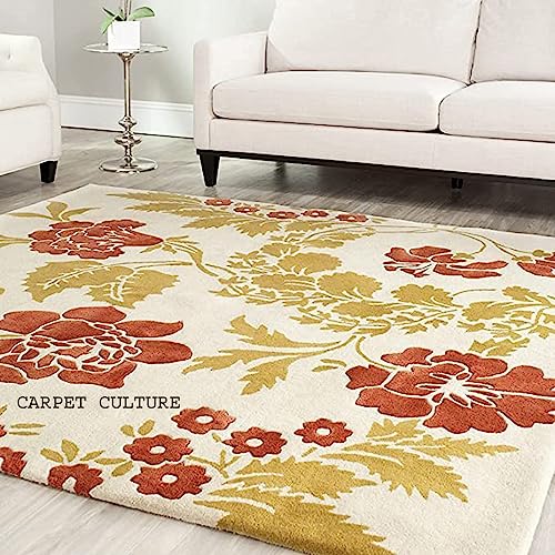Image of Carpet Mahal Handmade Handwoven Tufted Made of 100% Soft Blended Wool Export Quality Carpets with 1 Inch Thickness (12x18 Feet) Color Multi