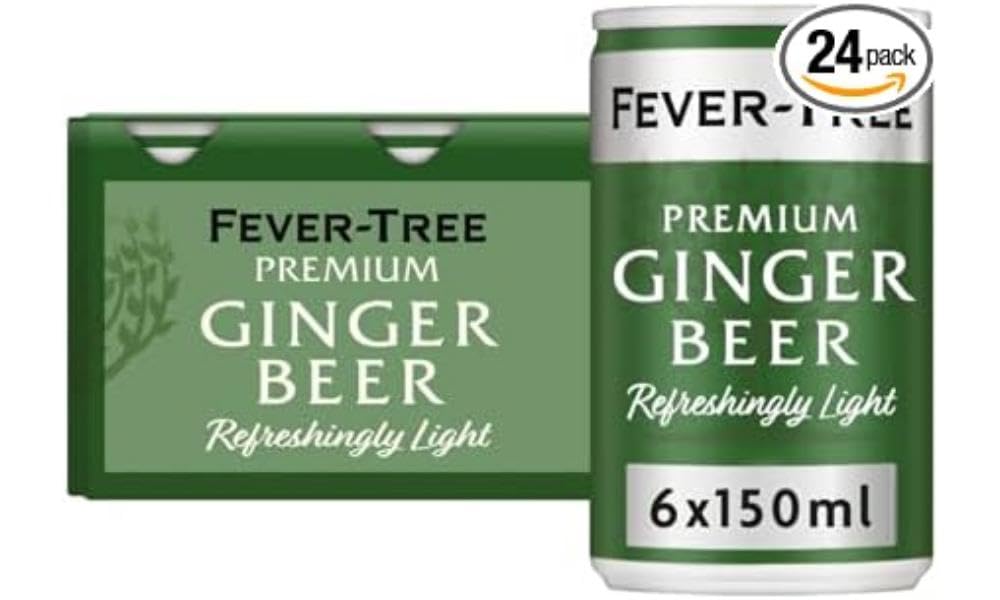 FEVER-TREERefreshingly Light Ginger Beer 6x150ml (Pack of 4, Total 24 Cans)