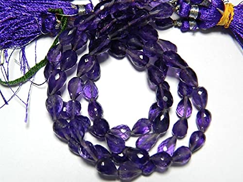 Perles gouttes en améthyste facettée de qualité supérieure pour bijoux artisanaux