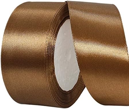 22m Olive Green Ribbon Halloween Olive Green Satin Ribbon 10mm, Olive Green Hair Ribbon Cake Bows Fabric Polyester Satin Ribbon for Gift Wrapping Hair Bows Cake St Patrick Day Decoration Balloons