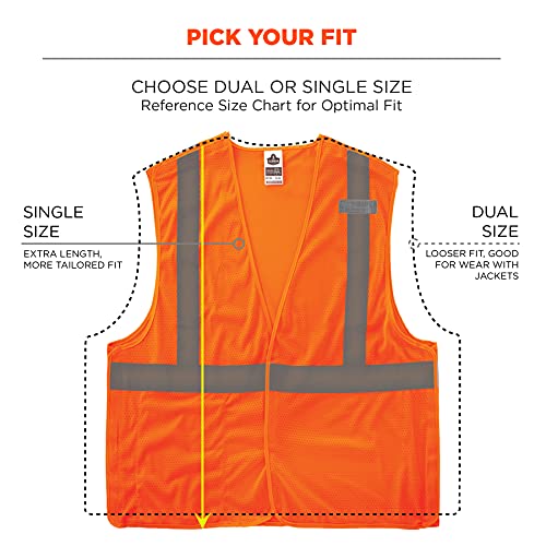Image of Ergodyne GloWear ANSI High Visibility Orange Breakaway Reflective Safety Vest