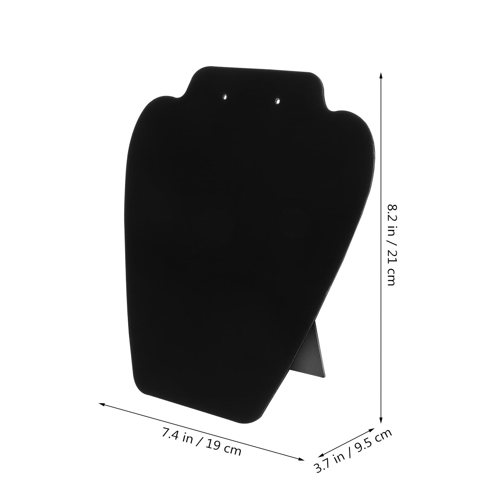 Ciieeo Expositor para Joyas Negro de Tela Aterciopelada y Cartón, Soporte Plegable para Collares y Pendientes, 18 Piezas para Tienda o Uso Doméstico
