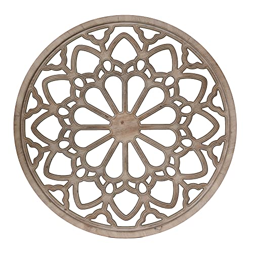 Sheffield Home Modern Farmhouse 28.25 Inch Round Medallion Wood Hanging