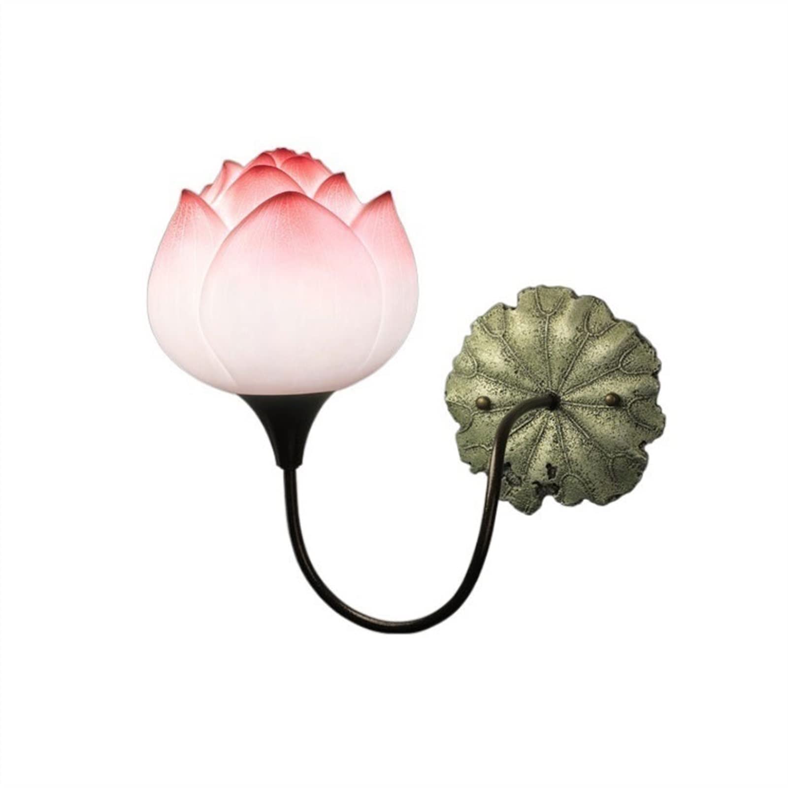 Yinj9562fg One Color Living Room Creative Chinese Style Wall Lamp Study Bedroom Background Bedside Lotus Shaped Decorative Decor