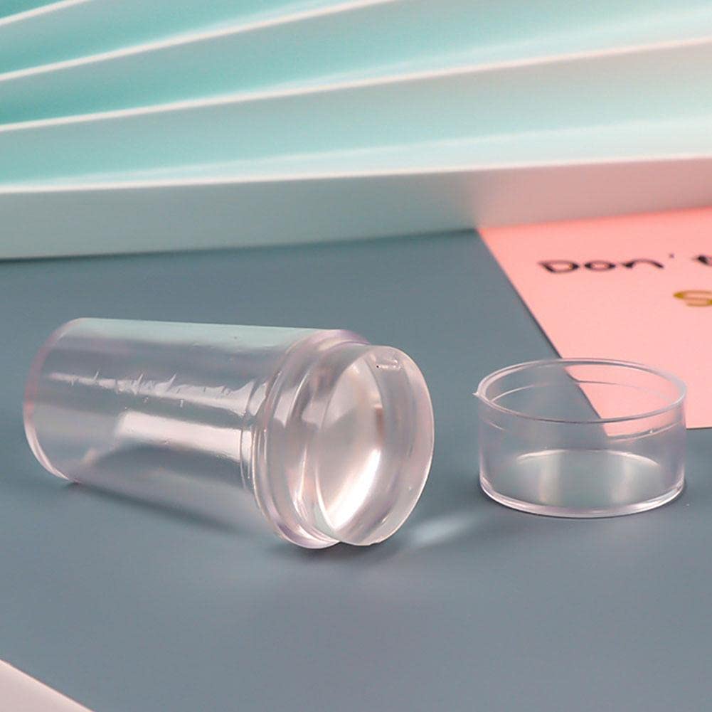 Kit estampado uñas silicona transparente raspador, estampado de gelatina silicona suave decoración uñas, plantilla transparente sellar uñas, herramientas manicura hacer uñas francesas rápidamente