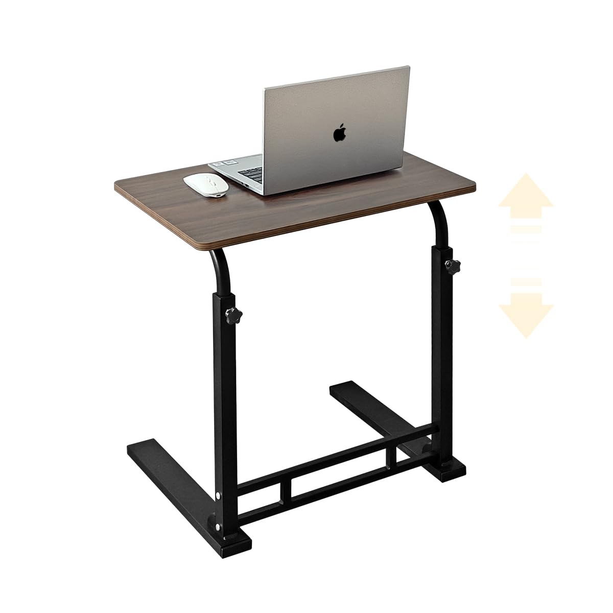 Amazon.co.jp: RAKU サイドテーブル 昇降式 キャスター付き 高さ無段階