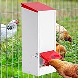 MUYIRTED Mangiatoia per Galline a Zincata 3 Kg, Alimentatore Automatico da Appendere, Tram...