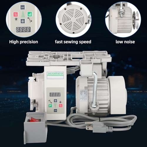 Servo Motor Sewing Machine, Industrial Sewing Machine Servo Motor, AC110V, 750W, 1HP, Speed 200RPM to 6000RPM, Brushless Servo Motor with Controller and Foot Switch, Run CW and CCW, Silent by Lonsge - Image 3