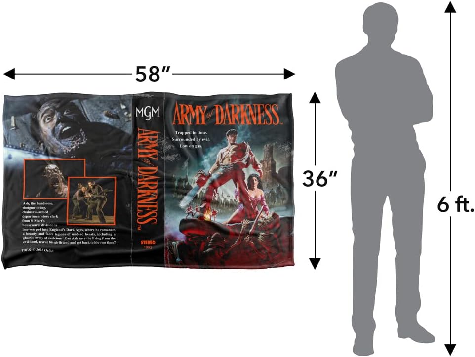 Army of Darkness Blanket, 36"x58" VHS Silky Touch Super Soft Throw Blanket