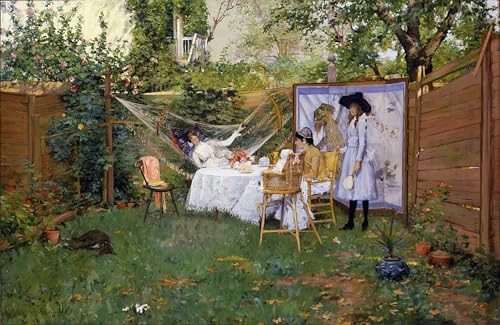 Reproducción de lienzo Colazione all'aperto de William Merritt pintura clásica de alta fidelidad
