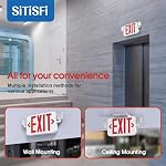 Led Combo Emergency Exit Sign Light with Two Adjustable Head Lights and Backup Battery Exit Light,US Standard Red Letter Commercial Emergency Exit Lighting,UL 924,AC120/277V (4Pack) - Image 6