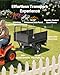 VEVOR Heavy Duty ATV Trailer Tow Behind Dump Cart, 17 Cu.Ft. 600lbs Capacity, Pull Behind Steel Yard Wagon Dump Trailer for Tractor Lawn Mower Garden with 16in Tires
