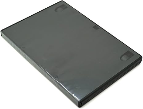 25 Pack Maxtek Standard 14mm Black Signle Disc DVD Cases with Outter Clear Sleeve