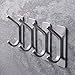 YIGII Towel Hook/Adhesive Hooks - Wall Hooks for Coat/Robe/Towels Stick on Bathroom/Kitchen 4-Pack, Stainless Steel