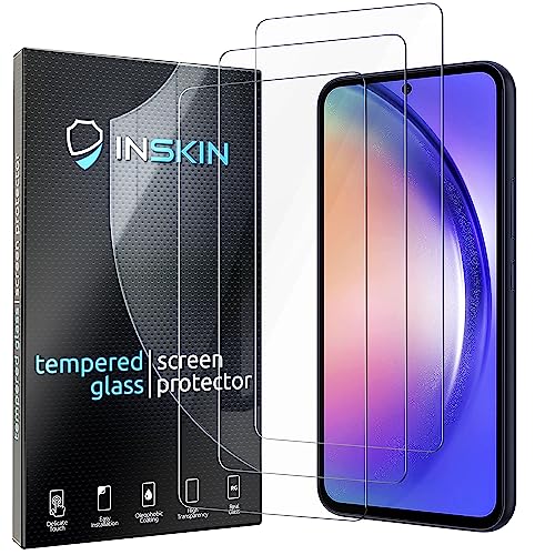 Inskin Protector de pantalla para Samsung Galaxy A54 5G SM-A546 de 6.4 pulgadas [2023], paquete de 3, vidrio templado 9H, compatible con huellas dactilares ultrasónicas, compatible con fundas