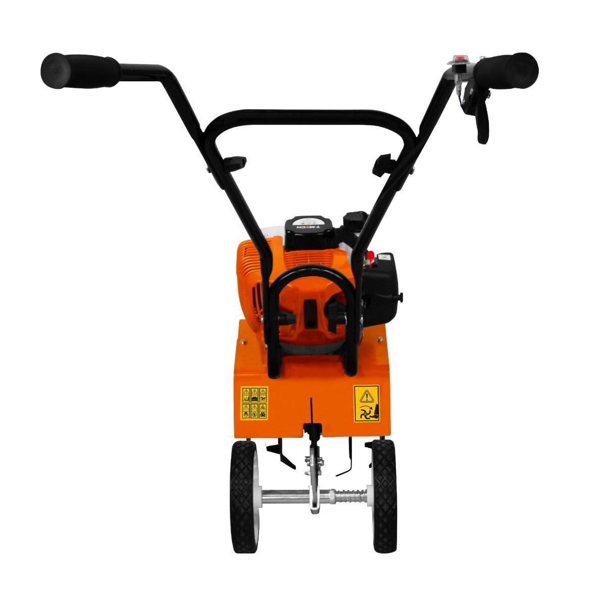 Cultivateur de jardin à essence 52 cc | 4 lames en acier | Réservoir de 1,2 l | Design léger et sans câble | Kit outils + gants et lunettes + protections de jambes et d'oreilles + Entonnoir gratuit