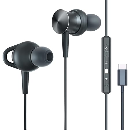 Amazon Com Usb C Headphones Ecoker Hi Fi Immersive Bass Sound Metal Earphones Type C Earbuds With Mems Microphone For Samsung Galaxy S21 Ultra S Note10 Google Pixel 5 4 3 2 Black Updated Version Electronics
