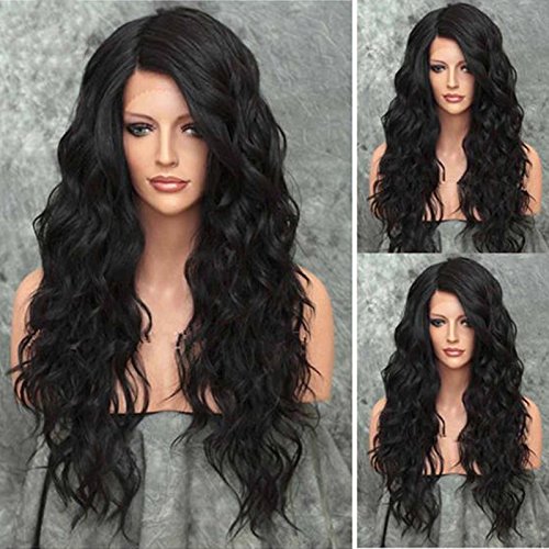 Best Long Peruvian Human Hair Lace Front Wigs with Bleached Knots Baby Hair for Black Women Beauty (20"130%)