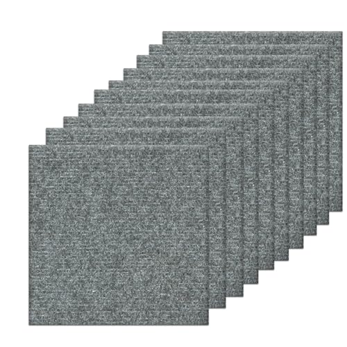 Orgthin Carpet Tiles 30x30cm, Light Grey, 10 Tiles