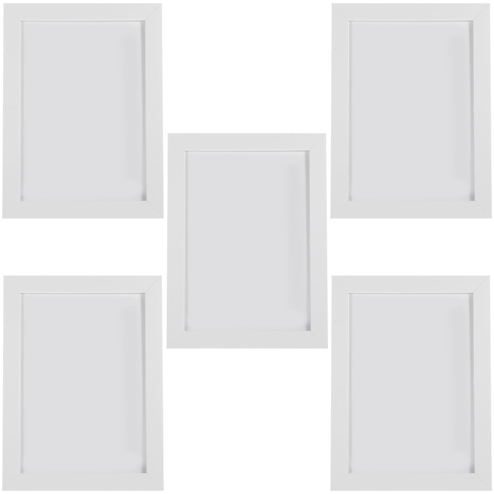 Cadres photo pvc blanc lot de 5 pour cadre mural salon et deco table