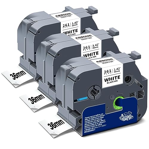 Absonic TZE 36mm �e�[�v Tze-261 1.42�C���` ���~�l�[�g���x���e�[�v �u���b�N�I���z���C�g �u���U�[ P-Touch PT530 PT550 PT3600 PT9200PC/DX PT9500PC PT9600 PT9700PC