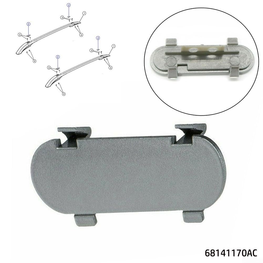 Copertura di ricambio per barra laterale per portapacchi compatibile con Jeep per Cherokee 2014-2019, codice articolo del produttore 68141170AC