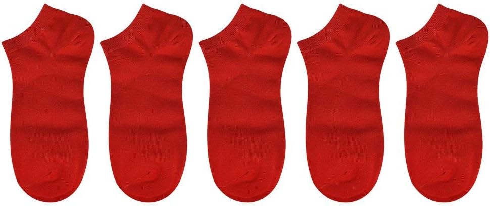 Men's 5 Pairs Cotton Ankle Socks for Men Boys Casual Fit Socks